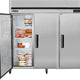 Maxx Cold - 72 cu ft. Stainless Steel Solid Triple Door Bottom Mount Reach-In Freezer - MCFT-72FDHC