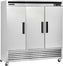 Maxx Cold - 72 cu ft. Stainless Steel Solid Triple Door Bottom Mount Reach-In Refrigerator - MCR-72FDHC