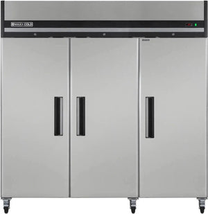 Maxx Cold - 72 cu ft. Stainless Steel Solid Triple Door Top Mount Reach-In Freezer - MXCF-72FDHC