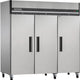 Maxx Cold - 72 cu ft. Stainless Steel Solid Triple Door Top Mount Reach-In Refrigerator - MXCR-72FDHC