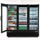 Maxx Cold - 73 Cu ft. Glass Triple Door & Large Capacity Merchandiser Refrigerator - MXGDM-73RBHC