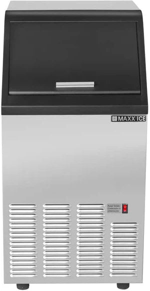 Maxx Cold - 75 lb Stainless Steel Bullet-Cube Self-Contained Ice Machine - MIM75