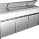 Maxx Cold - 92" Stainless Steel Triple Door Pizza Prep Table - MXSPP92HC