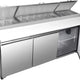 Maxx Cold - 92" Stainless Steel Triple Door Pizza Prep Table - MXSPP92HC