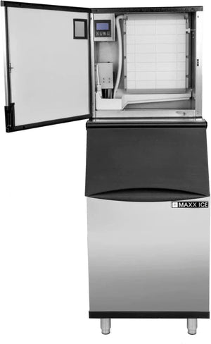 Maxx Cold - Intelligent Series 360 lb Stainless Steel Half-Dice Modular Ice Machine - MIM360N