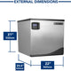 Maxx Cold - Intelligent Series 360 lb Stainless Steel Half-Dice Modular Ice Machine - MIM360N