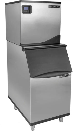 Maxx Cold - Intelligent Series 360 lb Stainless Steel Half-Dice Modular Ice Machine - MIM360NH