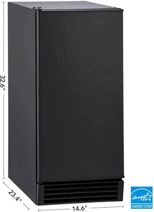 Maxx Cold - Value Series 50 lb Black Self-Contained Ice Machine - MIM50V