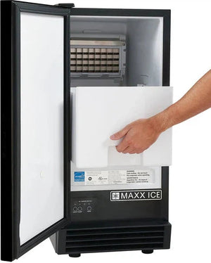 Maxx Cold - Value Series 50 lb Black Self-Contained Ice Machine - MIM50V