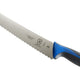 Mercer - 10" Japanese Steel Wavy Edge Wide Bread Knife with Blue Handle - M23210BL