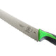 Mercer - 10" Japanese Steel Wavy Edge Wide Bread Knife with Green Handle - M23210GR