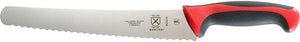 Mercer - 10" Japanese Steel Wavy Edge Wide Bread Knife with White Handle - M23210WBH