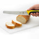 Mercer - 10" Japanese Steel Wavy Edge Wide Bread Knife with Yellow Handle - M23210YL