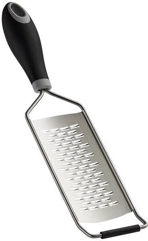 Mercer - 11.5" X 2.8" Stainless Steel Wide Ribbon Grater with Black Santoprene Handle - M35407