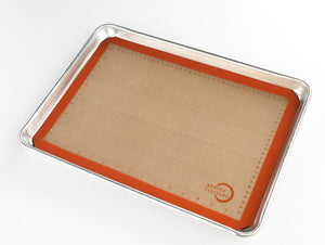 Mercer - 11.8" X 16.5" Half Size Silicone Bake Mat with Orange Border - M31093OR