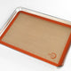 Mercer - 11.8" X 16.5" Half Size Silicone Bake Mat with Orange Border - M31093OR