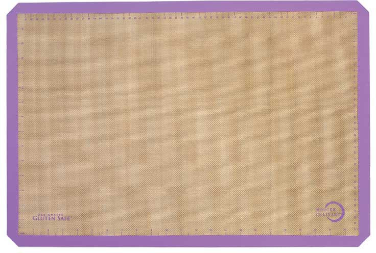 Mercer - 11.8" x 16.5" Half Size Silicone Bake Mat with Purple Border - M31093PU