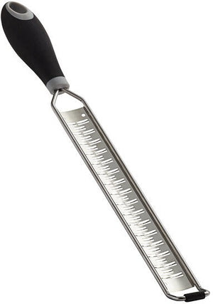 Mercer - 15" Stainless Steel Narrow Ribbon Grater with Black Santoprene Handle - M35402