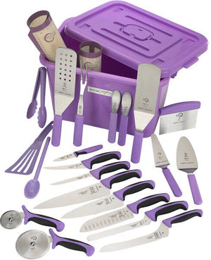 Mercer - 16" x 14.1" x 11.1" Purple Allergen-Free Storage Tote and Utensils Kit - M33065