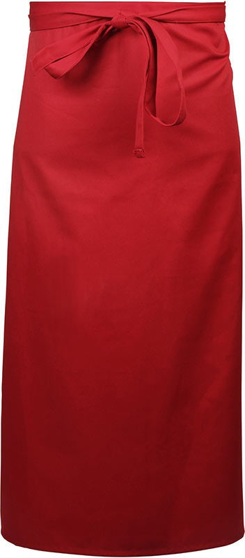 Mercer - 33" x 29" Poly Cotton Red Two Sided Bistro Apron - M61130RD