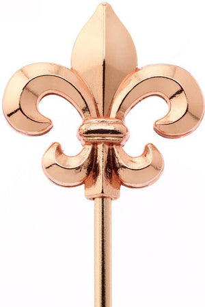 Mercer - 4.3" Copper Plated Fleur De Lis Cocktail Picks, Set of 12 - M37208CP