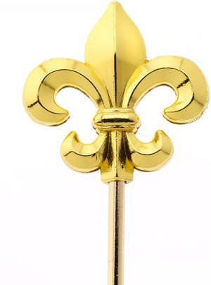 Mercer - 4.3" Gold Plated Fleur De Lis Cocktail Picks, Set of 12 - M37208GD