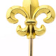 Mercer - 4.3" Gold Plated Fleur De Lis Cocktail Picks, Set of 12 - M37208GD