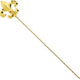 Mercer - 4.3" Gold Plated Fleur De Lis Cocktail Picks, Set of 12 - M37208GD