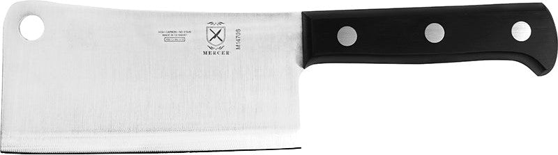 Mercer - 6" German Steel Kitchen Cleaver with Black Handle - M14706