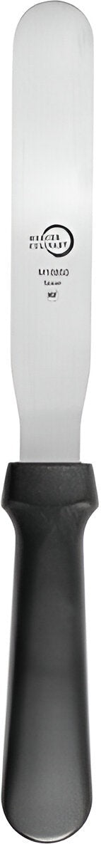 Mercer - 6" Stainless Steel Straight Spatula with Black Handle in Packaged - M18850P