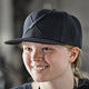 Mercer - Cotton Black Snap Back Cap with Large Black Logo - M60132BKB