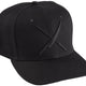 Mercer - Cotton Black Snap Back Cap with Large Black Logo - M60132BKB