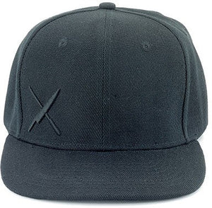 Mercer - Cotton Black Snap Back Cap with Small Black Logo - M60130BKB