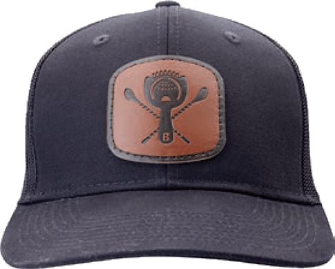 Mercer - Cotton Black Trucker Hat with Barfly Logo Patch and Vent Holes On Front Panels - M60137BK-