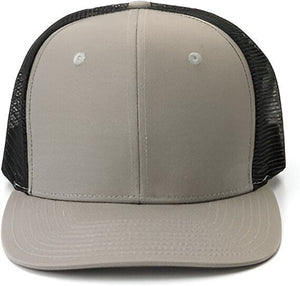 Mercer - Cotton Gray Customisation 6-Panel Trucker Cap with Nylon Mesh Back - M60135GY