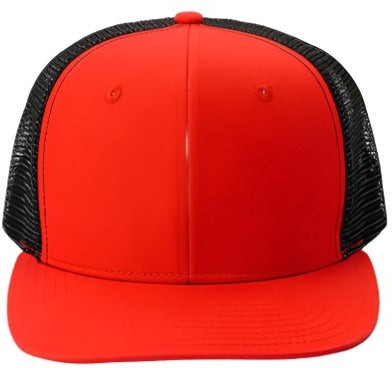 Mercer - Cotton Red Customisation 6-Panel Trucker Cap with Nylon Mesh Back - M60135RD