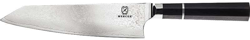 Mercer - Damascus Style - 8" Super Steel Chef's Knife with Black Handle - M13775