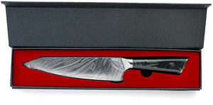 Mercer - Damascus Style 8" Super Steel Chef's Knife with Black Handle - M13785