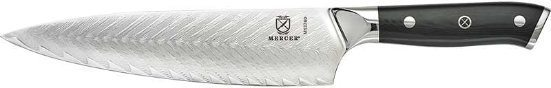 Mercer - Damascus Style 8" Super Steel Chef's Knife with Black Leaf Etching Handle - M13780