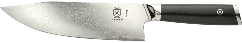 Mercer - Damascus Style 8" Super Steel Hunter Chef's Knife with Black Handle - M13795