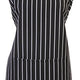 Mercer - Genesis 33" x 23" Poly Cotton Black with White Chalk Stripe Bib Apron with Pocket - M61110BCS