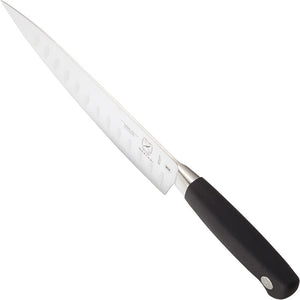 Mercer - Genesis 8" German Steel Short Bolster Granton Edge Chef's Knife with Black Handle - M21077