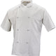 Mercer - Genesis White Poly Cotton Unisex Short Sleeve Chef Jackets with Cloth Knot Button - M61022WH