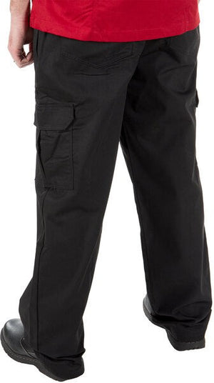 Mercer - Genesis® Black Poly Cotton Unisex Chef Cargo Pant - M61090BK