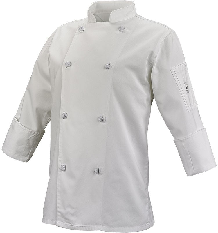 Mercer - Genesis® Black Women Chef Jacket with Traditional Buttons - M61030BK