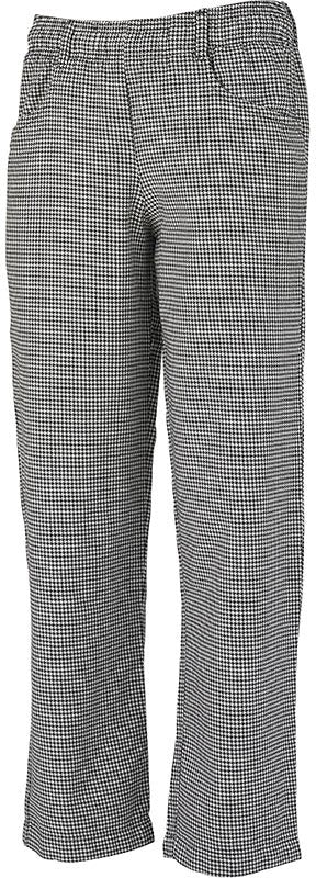 Mercer - Genesis®Black & White Hounds Tooth Yarn dyed Cotton Women Chef Pant - M61070HT