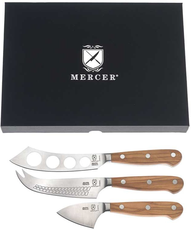 Mercer - German Steel Cheese Knife Olive Wood Handle Pack Of 3 - M23608OL