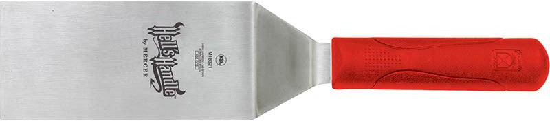 Mercer - Hell's Handle 6" x 3" Stainless Steel Heavy-Duty Turner with Red Handle - M18321RD