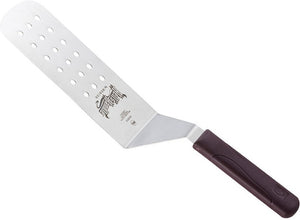 Mercer - Hell's Handle® 8" x 3" Stainless Steel Perforated Turner with Red Handle - M18310