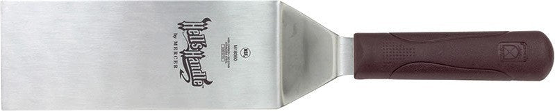 Mercer - Hell's Handle® 8" x 3" Stainless Steel Square Edge Turner with Red Handle - M18360